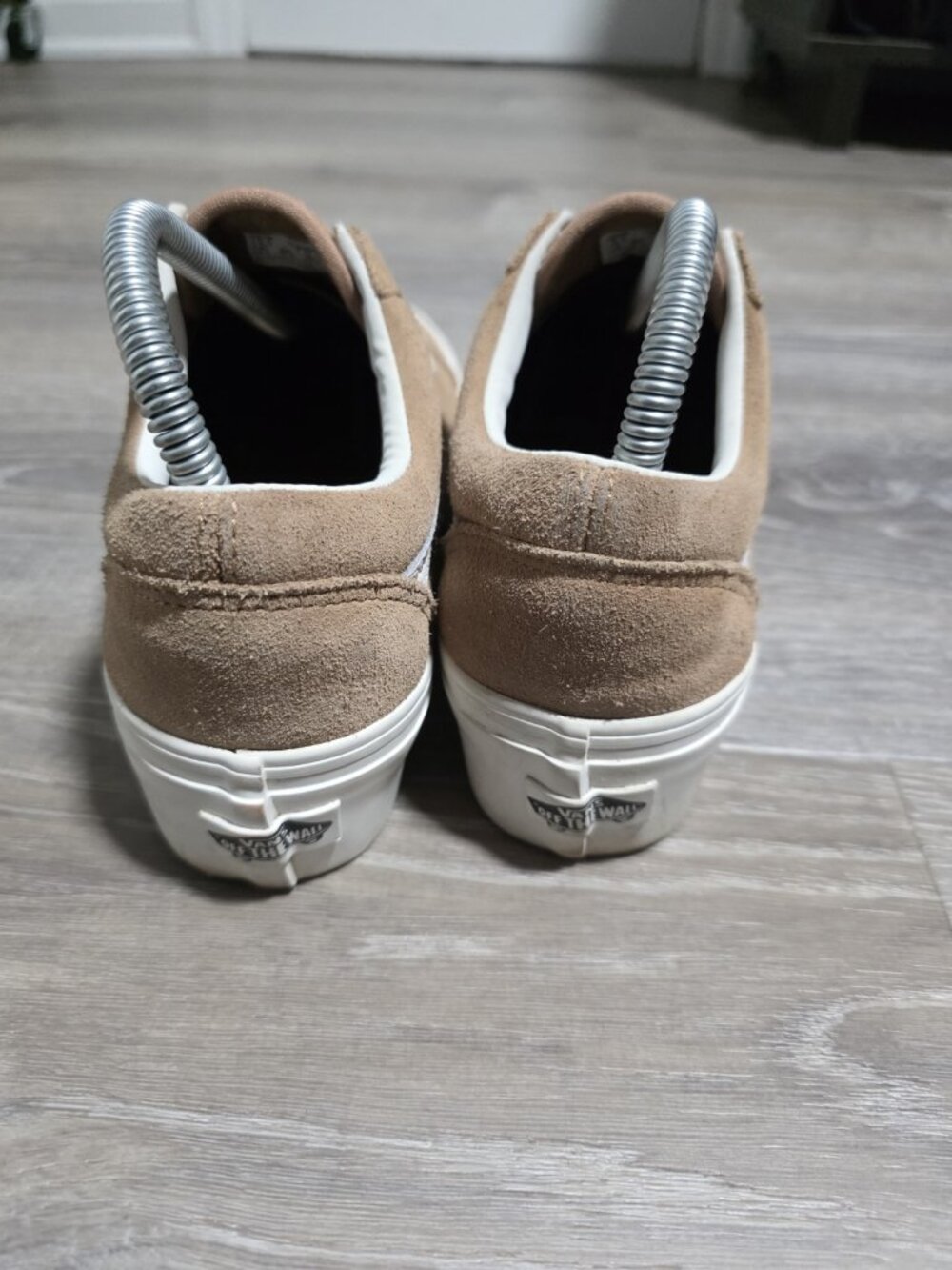 VANS Ward Platform (Size 7) Beige and White Women's Sneakers - Picture 4 of 7